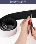 Snag These Two Pack Heavy Duty Self Adhesive Felt Tape Rolls For Protecting Hardwood Floors Chairs Furniture And Walls Super Easy To Cut And Stick Down being cut with scissors.