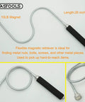 VASTOOLS flexible magnetic pickup tool with 26-inch bendable shaft and black handle; magnet head