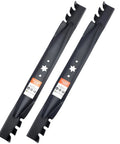 Two 46 Inch Mower Blades for Cub Cadet Enduro XT1 XT2 Zero Turn Lawn Tractor Mulching Replacement with Six Star Mounting Pattern