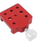 Heavy Duty Telescope Mount With 8-Hole Aluminum Dovetail Plate And Versatile Mounting Bracket, red with visible thread holes