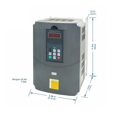 Beefy Variable Frequency Drive Inverter for CNC Machines 11KW or 15KW, 220V to 380V Multivoltage, Speed Control Made Easy, Plug And Play Setup, Smooth Startup, Durable 3 Phase Power for Precision Machining, 220V 15KW