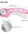 45mm Rotary Cutter Set With 5 Extra Blades For Fabric Leather Crafting Sewing And Quilting Ergonomic Grip For Crisp Clean Cuts