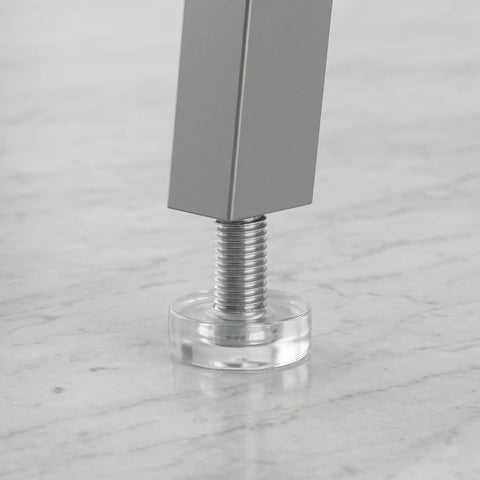 Close-up of 40 Pcs Adjustable Furniture Feet with Threaded Design for Cabinets and Chairs, PVC and Metal, screw-in leveling leg.