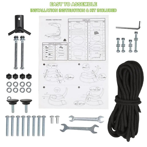 Assembly kit for Outdoor Hammock Rocking Chaise Lounge Chair With Stand And Canopy Cozy Soft Cushion Recliner Swing