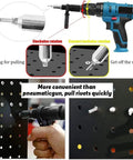 Cordless Rivet Gun Tool Kit For Drills With Four Threaded Heads 2.4mm 3.2mm 4.0mm 4.8mm, Pro Grade Riveter Drill Attachment Set