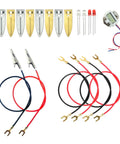 Fruit Battery Science Kit With Electronic Clock And RGB LED For DIY Home Lab And School Projects components layout
