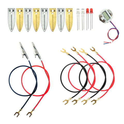 Fruit Battery Science Kit With Electronic Clock And RGB LED For DIY Home Lab And School Projects components layout
