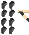 Heavy Duty 45 Degree Pergola Brackets 8 Piece Set showing black powder-coated corner supports for wooden posts.
