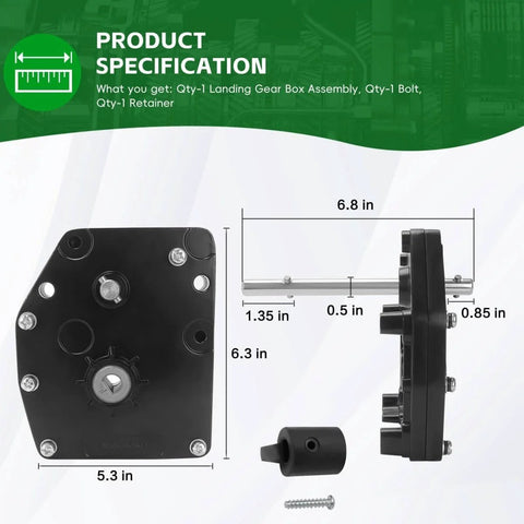 Replacement Gear Box For RV Fifth Wheel Landing Jacks Easy Install And Heavy Duty Build Compatible With Lippert Venture