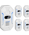 Plug In Ultrasonic Pest Repeller 4 Pack Indoor Multi Frequency Rodent And Insect Deterrent shown with LED indicators