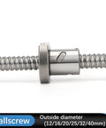 Close-up view of Ball Screw Nut Set For SFU4005 SFU4010 Series With Rails Pro Grade Linear Motion Kit showing screw and nut.