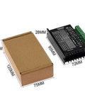 TB6600 Stepper Motor Driver 4A 9 To 42V For NEMA 17 CNC Controller with packaging, dimensions visible, ideal for robotics