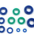 Mercedes R230 roof hydraulic seal kit replacement for all roof cylinders 2003 2011, durable polyurethane seals in green and blue