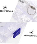Eyeglass Repair Kit With Organized Storage Case For Quick Frame Fixes On The Go Includes Essential Tools For Friends And Family, Screwdrivers, Pliers, Wrenches, And Scratch Repair Accessories, showing a close-up of organized compartments and blue latch.