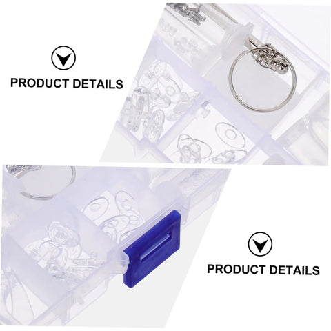 Eyeglass Repair Kit With Organized Storage Case For Quick Frame Fixes On The Go Includes Essential Tools For Friends And Family, Screwdrivers, Pliers, Wrenches, And Scratch Repair Accessories, showing a close-up of organized compartments and blue latch.