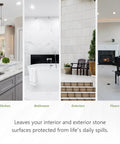 Premium Stone Sealer Water Based Formula for Natural Stone and Tile Surfaces Seals Against Stains and Spills, kitchen bathroom exteriors floors