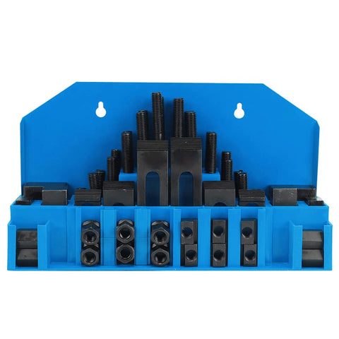 58 Piece T Slot Clamp Kit With Hardened Press Plates For Milling Lathe CNC Workholding Compatible With Standard T Slot Tables
