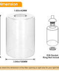 Six Pack Clear Glass Lampshades Set For Pendant Lights Floor Lamps Chandeliers And Wall Sconces Cylinder Shade Replacement