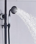 Close-up of UMJIGF Shower System with Hot and Cold Water Shower Combo Set Multifunction Double Handles Shower Faucet Set.