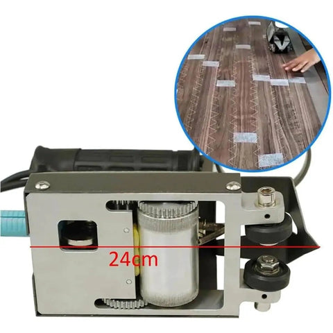 Pro Level Handheld Cycloid Veneer Stitching Machine With 60W Power and Heavy Duty Steel Body showing 24cm size.