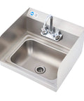 Commercial Hand Sink With Gooseneck Faucet 304 Stainless Steel Wall Mount Utility Sink NSF Certified for Restaurant Bar RV Bathroom