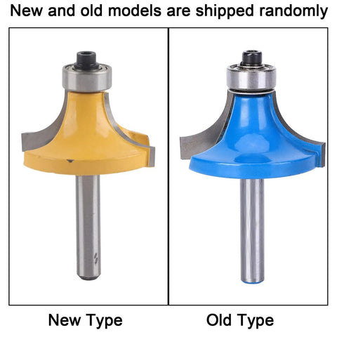 Heavy Duty 1/4 Inch Shank Round Over Router Bit For MDF And Solid Wood With YG8 Alloy Cutter, featuring new and old models.