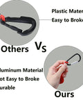 Replace Mercury Marine Kill Switch Lanyard With A 54 Inch Long Emergency Stop Safety Cord Aluminum Clip Red 7.5 Inch Coil Durable Marine Lanyard For Outboard Boats Easy To Sit Comfortably On The Dinghy comparison image of plastic vs aluminum clip materials