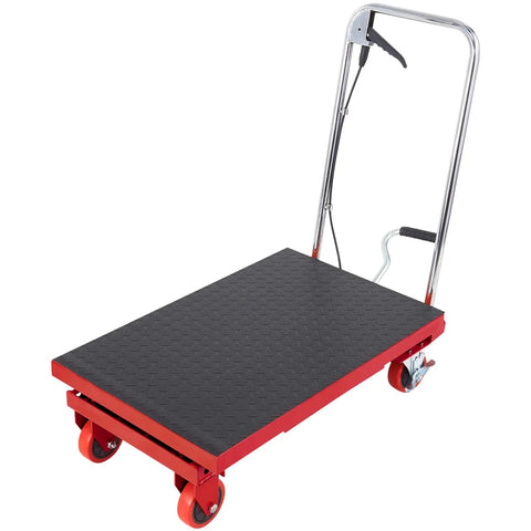 Heavy Duty Hydraulic Lift Table Cart 500 Lb Portable Scissor Platform With Pump for easy lifting and smooth material handling.