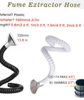 Heavy Duty Flexible Welding Fume Extractor Hose With 2 To 8 Inch Wide Dust Collection Tube, black and white, plastic, 160mm diameter.
