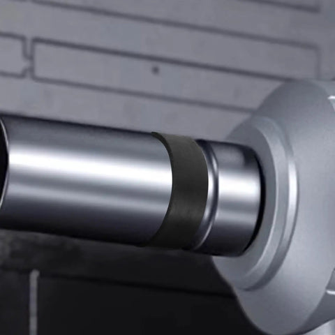 Close-up of rubber O-ring on impact wrench, part of the Awesome 5 Set Impact Wrench Retaining Rings And Iron Pins Kit.