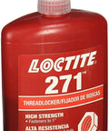Heavy Duty Red Threadlocker Adhesive, High Strength, Low Viscosity Methacrylate, UV Fluorescent For Easy Inspection, 250 Ml Bottle, Ideal For Steel, Brass, And Stainless Fasteners.