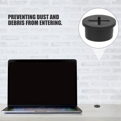 Dope Black Desk Cable Grommet Kit For Quick Clean Cable Management 20 Pack Round Hole Covers For Wiring Easy Install Rubber Grommets Keep Cables Hidden And Neat Fits Most Desks Office Setup Upgrade on desk