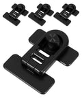 4 Pack Of Kid Safe Safety Locks For Refrigerator And Oven Cabinets Plastic Latches To Prevent Burns Easy Install shown in black