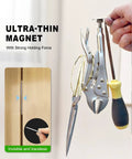 Ultra Strong Magnetic Cabinet Door Catch Set No Drill Invisible Ultra Thin Magnets For Cabinet Closure With Heavy Duty Adhesive