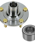 Front Passenger Side Wheel Bearing And Hub Kit 2 Piece Set For Mazda 3 2005-2013 And Mazda 5 2006-2015 Bolt On Drop In Replacement