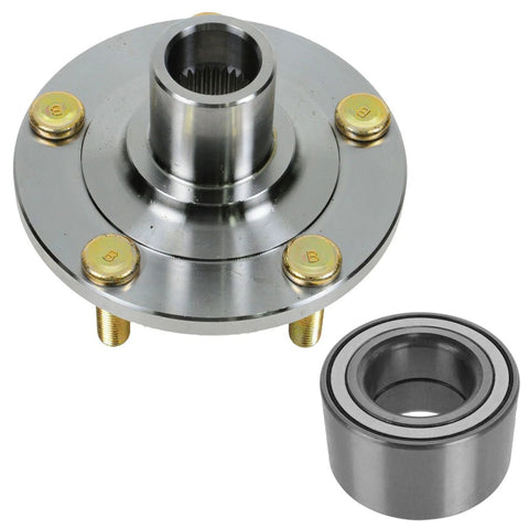 Front Passenger Side Wheel Bearing And Hub Kit 2 Piece Set For Mazda 3 2005-2013 And Mazda 5 2006-2015 Bolt On Drop In Replacement