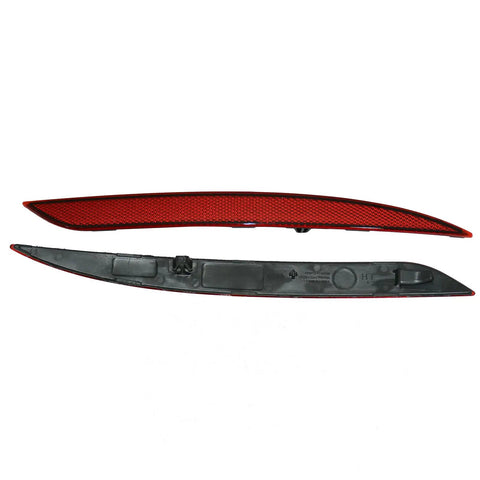 Driver Passenger Pair Red Rear Bumper Reflectors For Tesla Model Y 2020 To 2023 showing sleek design and mounting tabs.