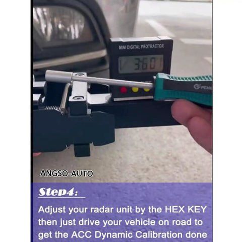 Battery Powered Car Radar Angle Leveling Tool For Planar Sensor Unit Easy ADAS Calibration Device For Accurate ACC Positioning And Sensor Alignment On The Go, car radar setup with mini digital protractor