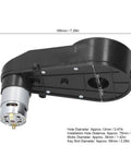 24V High Speed 18000RPM RS555 Motor Gearbox Upgrade for kids ride on toys with dimensions and metal gear housing