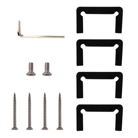 Hardware kit for Oil Rub Bronze Wall Mount Door Hinge with screws and brackets.