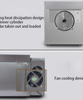 Next Level 2Kg Electric Coffee Bean Roaster With Adjustable Temp And Timer Controls showing heat dissipation design and fan cooling.