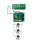 Beefy 180W Ultrasonic Cleaner PCB Driver Board Kit with 40KHz transducer setup diagram for precise PCB cleaning and degreasing
