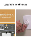 Top Shelf Buttery Smooth Toggle LED Dimmer Light Switch Featuring Advanced Flicker Free Tech Up To 150 Watts For Hassle Free Home Lighting Control In Clean Black One Pack QR code for installation tips.