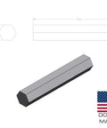 Hex Aluminum Bar 6061 13 Inch Heavy-Duty Extruded Lathe Stock For Welding Milling And Automotive Fabrication, 7/8 Inch Flat-To-Flat Cross Section, USA Made Material, Ideal For Tooling, Furniture, And Pro Grade Projects