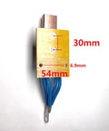 54mm Hole Distance Brass Copper Carbon Brush Ground Wire Cable Pro Grade Pack For Automatic Welding Positioner Turntable Table Tube Welder With 16mm2 Cable Diameter Mount Hole 6.9mm And Max 300A, 30mm view