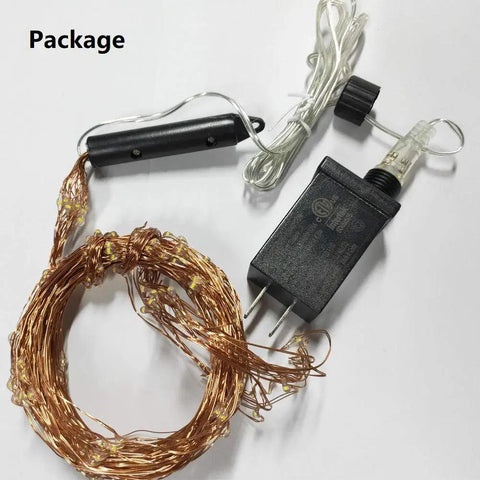 Plug In Fairy Lights With 6.56 Ft Copper Wire, 14 Branch Strands And 280 LEDs, Warm White Twinkle String Lights packaging
