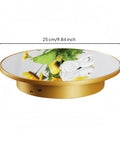 Stunning Mirror Gold Electric Rotating Display Stand Body Turntable For Photo Gear Online Sellers And Photographers, 25cm.