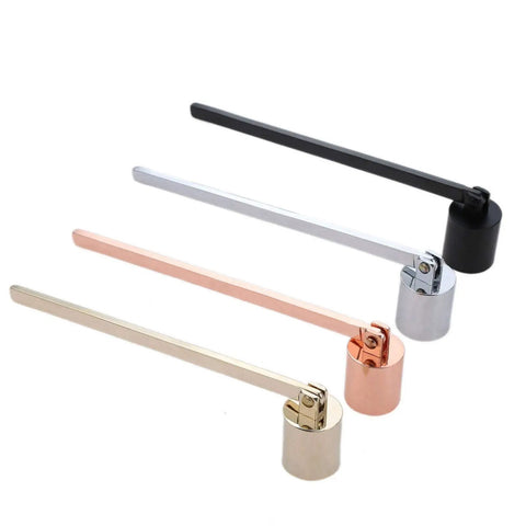 7.5 Inch Long Handle Candle Snuffer With Straight Tube For Tea Lights And Votive Candles Black Stainless Steel Wick Extinguisher