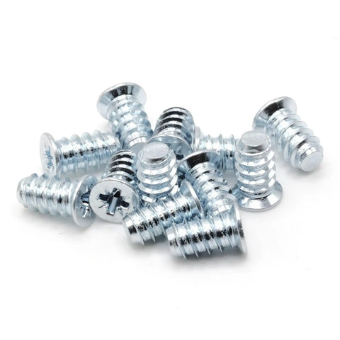 Heavy Duty Replacement Screws For Drawer Slide Rails Compatible With Ikea Part 100347, zinc coated, flat head bolts.
