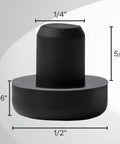 Patio Swivel Rocker Chair Floor Protectors One Half Inch Nylon Stem Bumpers 25 Pack Black with size dimensions chart